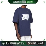 香港直邮WE11DONE 中性T恤海军蓝色 WD-TT1-22-664-U-NV 韩国产