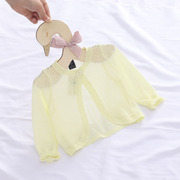 婴幼儿空调衫女童宝宝冰丝，开衫夏季超薄款，防晒衣新生婴儿针织衫外