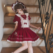 原创草莓芙芙op娃娃领doll感洛丽塔连衣裙日常可爱lolita甜美裙子