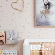 儿童房间墙纸卧室小星星高档环保壁布背景墙壁纸全屋定制壁画