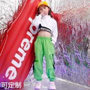 儿童爵士舞服装女童嘻哈，街舞套装女孩hiphop露脐上衣爵士演出服