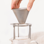 钛工匠户外纯钛咖啡杯，茶滤过滤网漏斗，野外手冲咖啡泡茶多功能装备