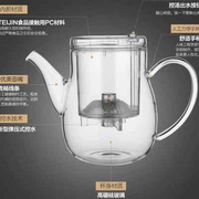 明尊ec01泡茶壶飘逸杯，办公花茶壶泡茶壶，耐热玻璃茶具过滤茶壶