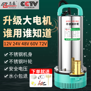 直流潜水泵12v24v48v60v72伏家用电瓶，电动车专用抽水泵，小型灌溉机