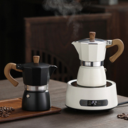 摩卡壶双阀煮咖啡壶全自动双压阀家用小型电陶炉手冲咖啡套装