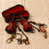 刻字定制木质小提琴大提琴钥匙扣，包包挂件情侣，男女创意情人节礼物