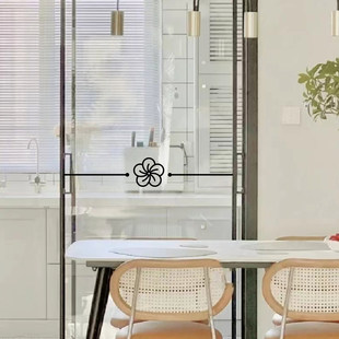 极简风玻璃腰线贴纸，创意设计厨房客厅，阳台推拉移门防撞装饰线条