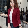 红色小西装女短款2023秋季韩版女士修身洋气，百搭休闲西服外套