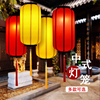 新中式仿古中国风，古典羊皮灯笼户外防水广告，布艺冬瓜灯笼吊灯挂饰