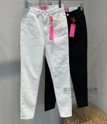 DARIMI韩国纯色修身牛仔裤 版型好高腰紧身休闲长裤黑白裤子