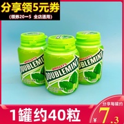 绿箭口香糖64g罐装瓶装原味薄荷味清新口气 办公室休闲零食品糖果