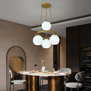 餐厅吊灯3头现代简约北欧轻奢饭厅餐桌吧台创意灯具2022玻璃长条