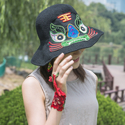 杨丽萍同款民族风头饰，帽渔夫帽女可折叠盆帽帽子夏天遮白发夏季