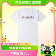 columbia哥伦比亚男白色，短袖户外运动休闲t恤je1586117