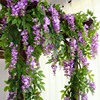 仿真紫藤花假花藤条吊顶，花串藤蔓吊花装饰花塑料，植物空调管道遮挡