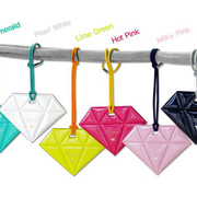 韩版钻石系列亮漆面，五边形钻石行李牌吊牌，旅行箱挂牌旅行用品
