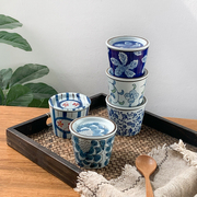 日式陶瓷茶杯蒸蛋碗带盖子小茶碗茶杯商用喝茶小杯子料理店茶杯