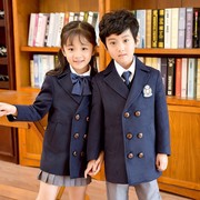班服外套秋冬季英j伦学院风毛呢子儿童装幼儿园园服小学生校服套