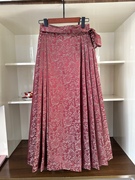 十四定制高端女装新年战袍新中式马面裙真丝和棉宫廷提花半裙子长