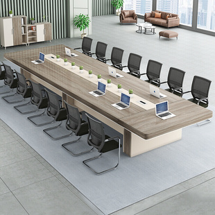 办公家具加厚办公会议桌，长桌简约现代洽谈会客接待长方形桌椅组合