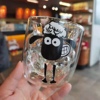 小羊肖恩双层玻璃杯女生隔热玻璃绵羊水杯可爱创意牛奶杯吸管杯