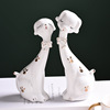 创意田园家居饰品时尚个性摆件实用结婚礼物陶瓷可爱情侣对狗