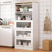 白色宽6080深34高160130100欧式高餐边柜厨房多层带门储物碗柜