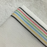 桔色搓洗澡巾布长条双面澡巾黄色，纯棉搓澡巾原布料，白绿色(白绿色)1尺