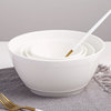 家用吃饭碗可微波炉景德镇日式纯白色北欧骨瓷陶瓷米饭碗面碗汤碗