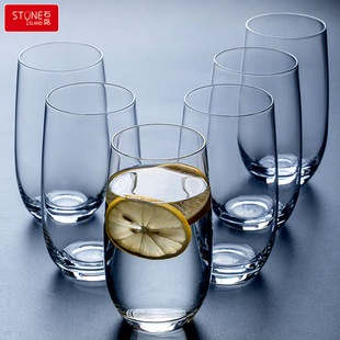 石岛欧式水晶玻璃水杯套装，家用牛奶果汁，杯简约泡绿茶杯玻璃杯ins