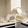 厨房放碗和盘子的架子免打孔窄款碗碟收纳架柜内小型放碗台面碗架