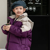 376儿童拼接羽绒服，冬季外套加厚保暖舒适白鸭绒(白鸭绒)品牌