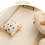 蔓越家 复古风绗绣全棉地毯卧室床边毯床边垫沙发茶几垫毯子