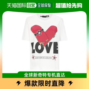 香港直邮lovemoschinolovemoschino女士，白色t恤w4-f153s-爱心