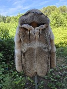 原生态北美郊狼毛皮毛一体，男士加厚外套大衣冬季保暖可抗零下40°