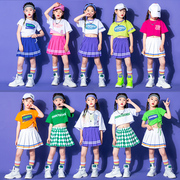 六一儿童演出服幼儿园啦啦队表演服女童爵士舞，服装hiphop街舞潮服