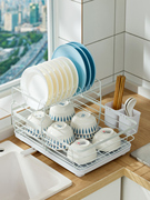 碗筷收纳架碗柜装餐具碗盘箱放碗家用置物架子厨房碗架沥水碗碟架