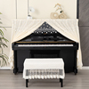 典雅现代法式蕾丝钢琴防尘罩全罩高档轻奢钢琴凳罩电子钢琴套全包
