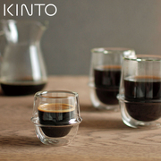 日本kinto玻璃杯KRONOS双层杯子牛奶杯泡家用耐热茶杯高硼硅水杯