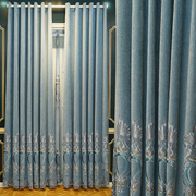加厚雪尼尔高端绣花欧式窗帘，卧室奢华大气，简欧全遮光2023客厅