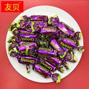 天鹅湖俄罗斯风味巧克力国产紫皮花生酥糖果结婚喜糖500g