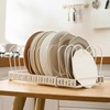 高端橱柜厨房置物架可伸缩放碗盘子，锅具锅盖架子收纳架台面碗碟架