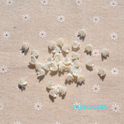 10mm米白色abs珍珠百合花托，diy饰品配件风铃隔珠耳环串珠材料散珠