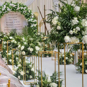 结婚红地毯路引婚礼道具架子花篮装饰方框布置拱门花场景婚庆花球