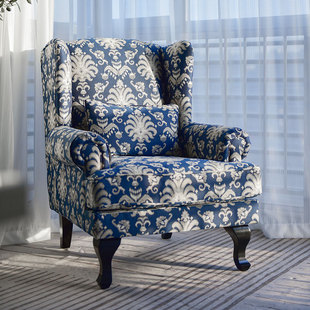 美式老虎椅美式轻奢单椅美式单人沙发，椅卧室美式沙发老虎凳阳台椅