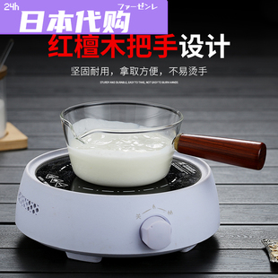 日本高硼硅玻璃奶锅可明火耐热透明婴儿，家用辅食锅煮面锅热牛