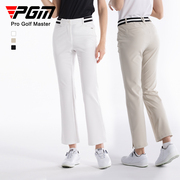 pgm高尔夫服装女装裤子短袖，微喇叭开叉长裤，运动套装夏季t恤polo衫