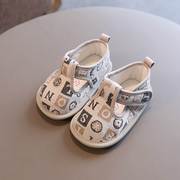 男学步鞋8个月宝宝手工布鞋春秋纯棉透气防滑软底1-2岁室内家居鞋