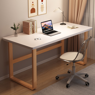 实木腿书桌家用电脑桌卧室学生学习桌简约办公桌小户型工作台桌子