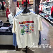 李宁男短袖2024春滑板系列，潮流休闲透气宽松t恤文化衫ahsu017